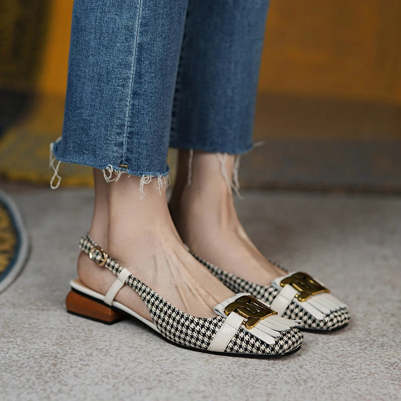 Square-Toe Block Heel (Alicia)