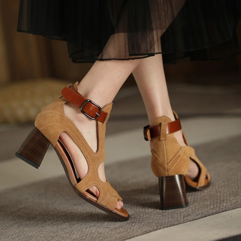 Square-Toe Block Heel (Manuela)