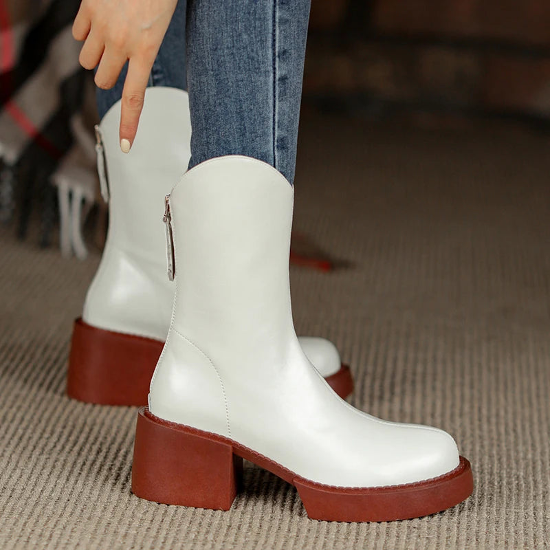 Round-Toe Ankle Boot (Colette)