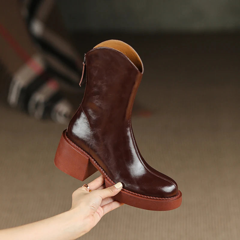 Round-Toe Ankle Boot (Colette)