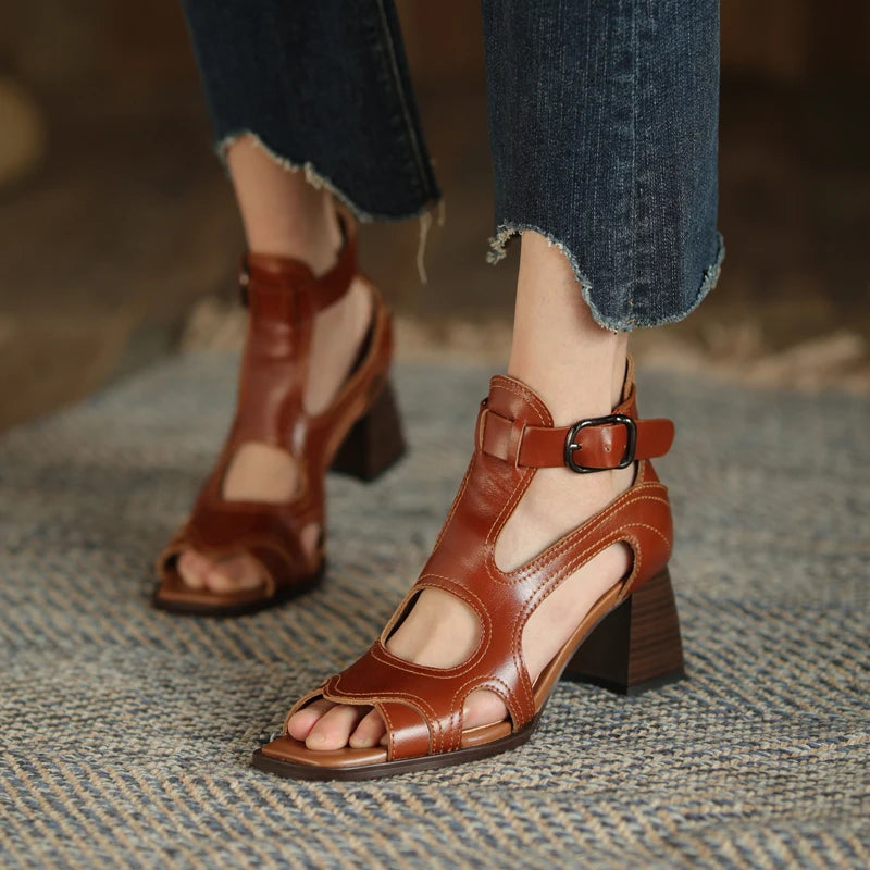 Square-Toe Block Heel (Manuela)
