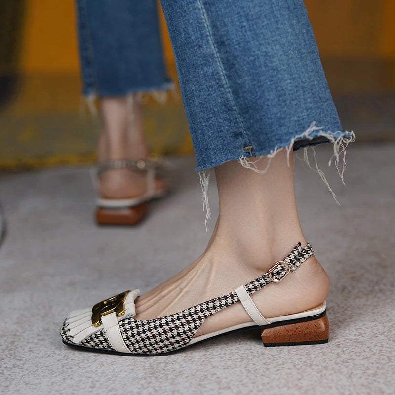 Square-Toe Block Heel (Alicia)