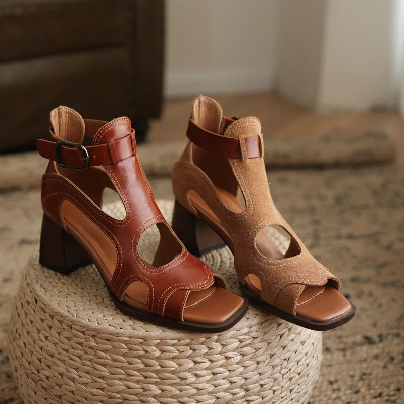 Square-Toe Block Heel (Manuela)