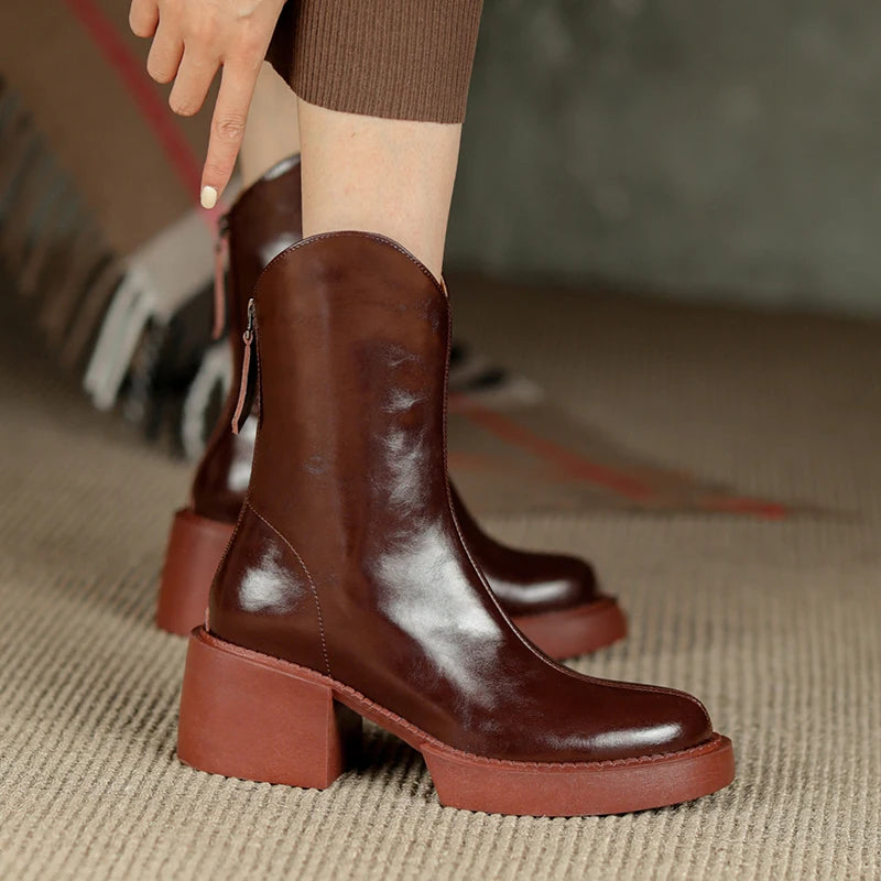 Round-Toe Ankle Boot (Colette)