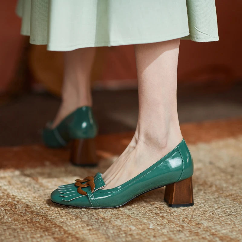 Square-Toe Block Heel (Jimena)