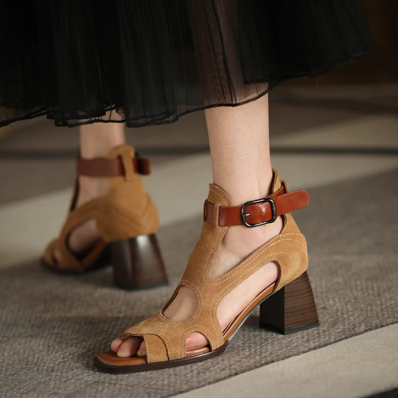 Square-Toe Block Heel (Manuela)