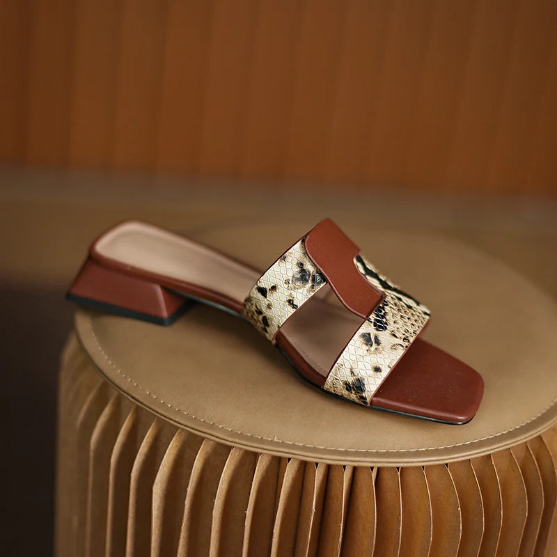 Square-Toe Mule (Diana)
