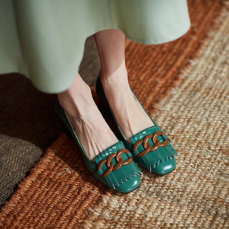 Square-Toe Block Heel (Jimena)