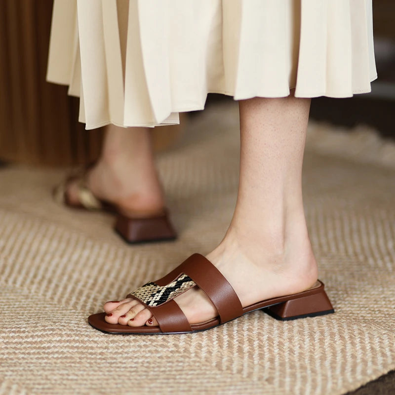 Square-Toe Mule (Diana)