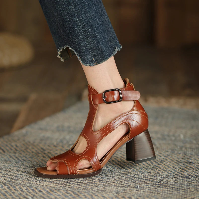 Square-Toe Block Heel (Manuela)