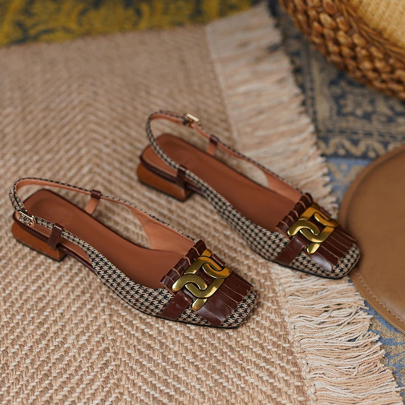 Square-Toe Block Heel (Alicia)