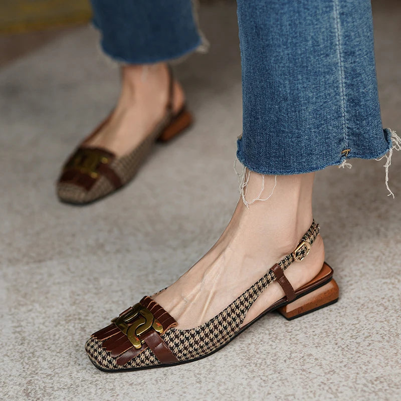 Square-Toe Block Heel (Alicia)