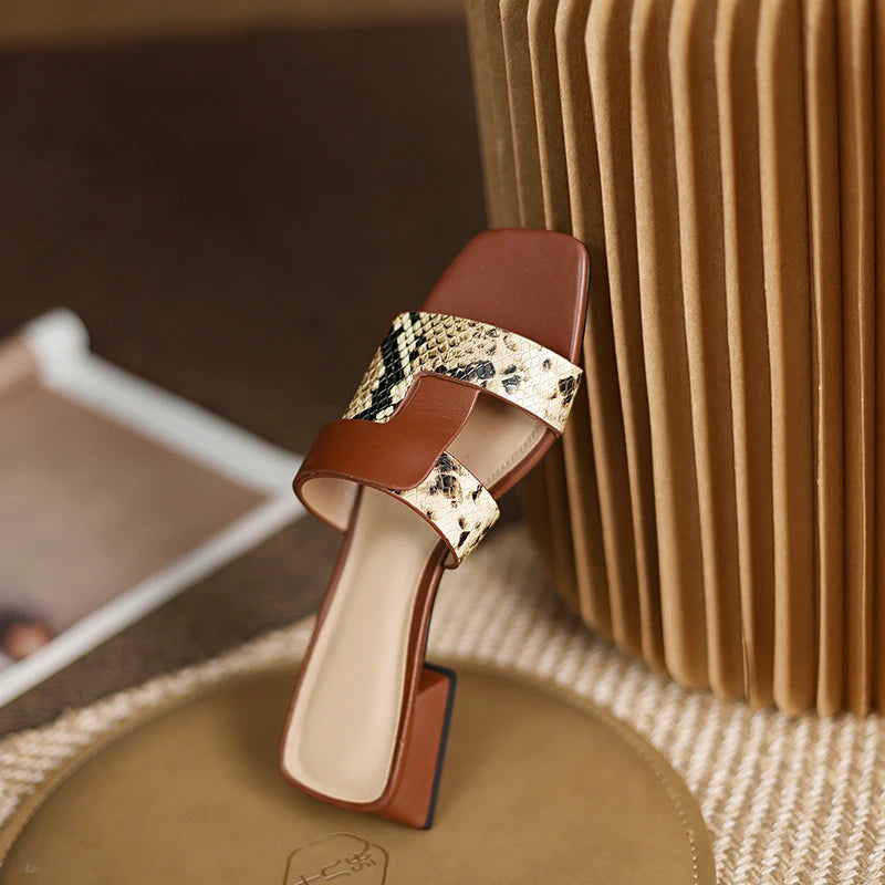 Square-Toe Mule (Diana)