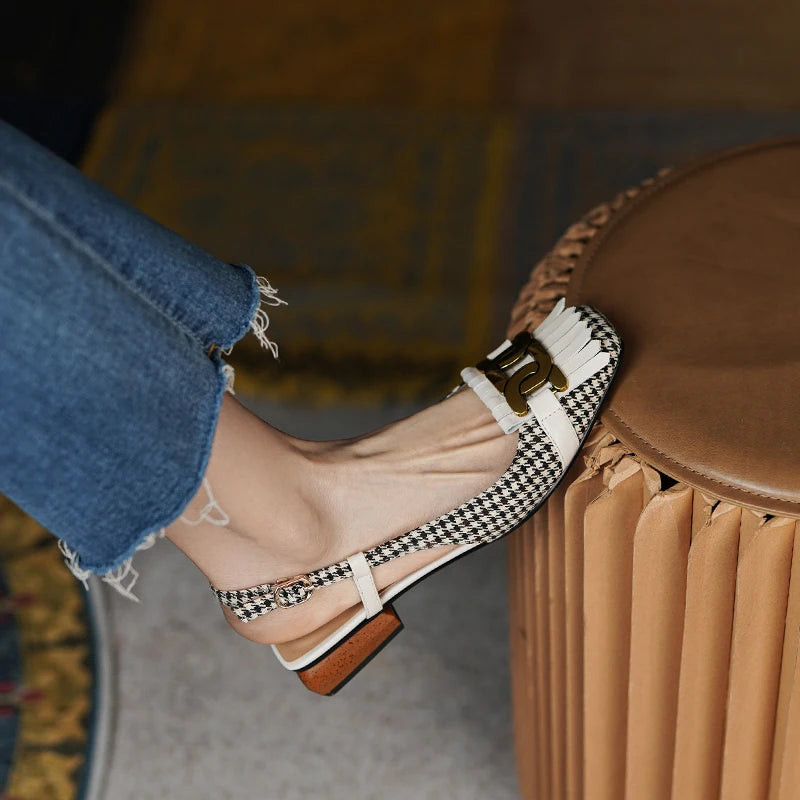 Square-Toe Block Heel (Alicia)