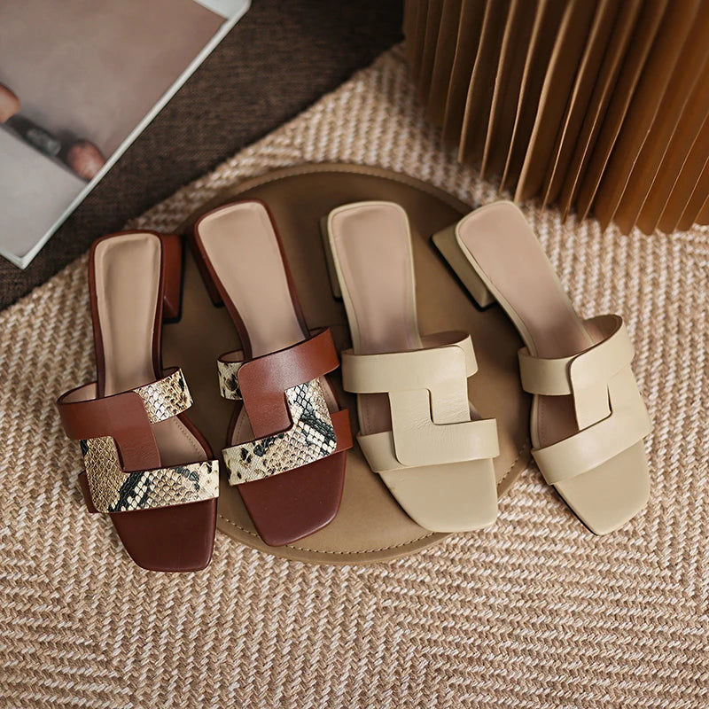 Square-Toe Mule (Diana)