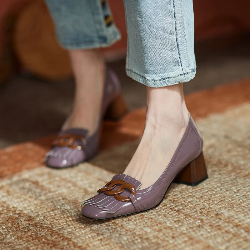Square-Toe Block Heel (Jimena)