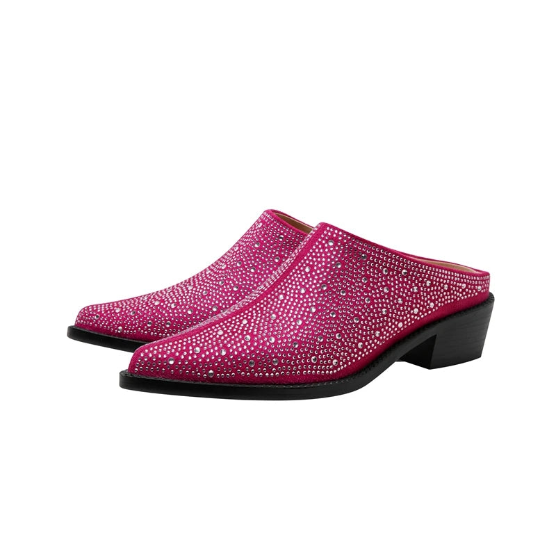Pointed-Toe Mule (Crystal)