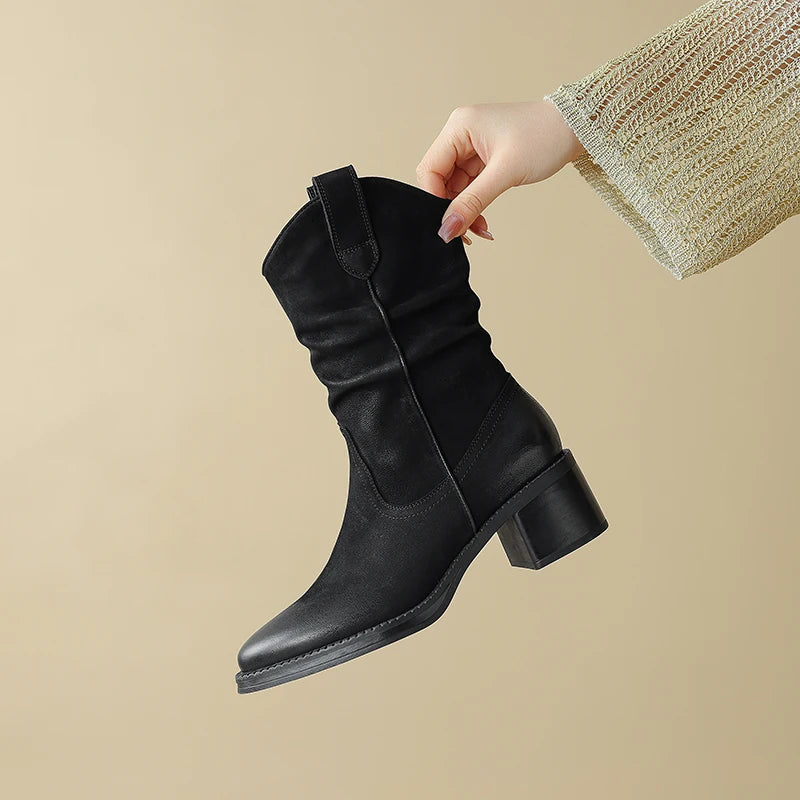 Pointed-Toe Ankle Boot (Sandy)