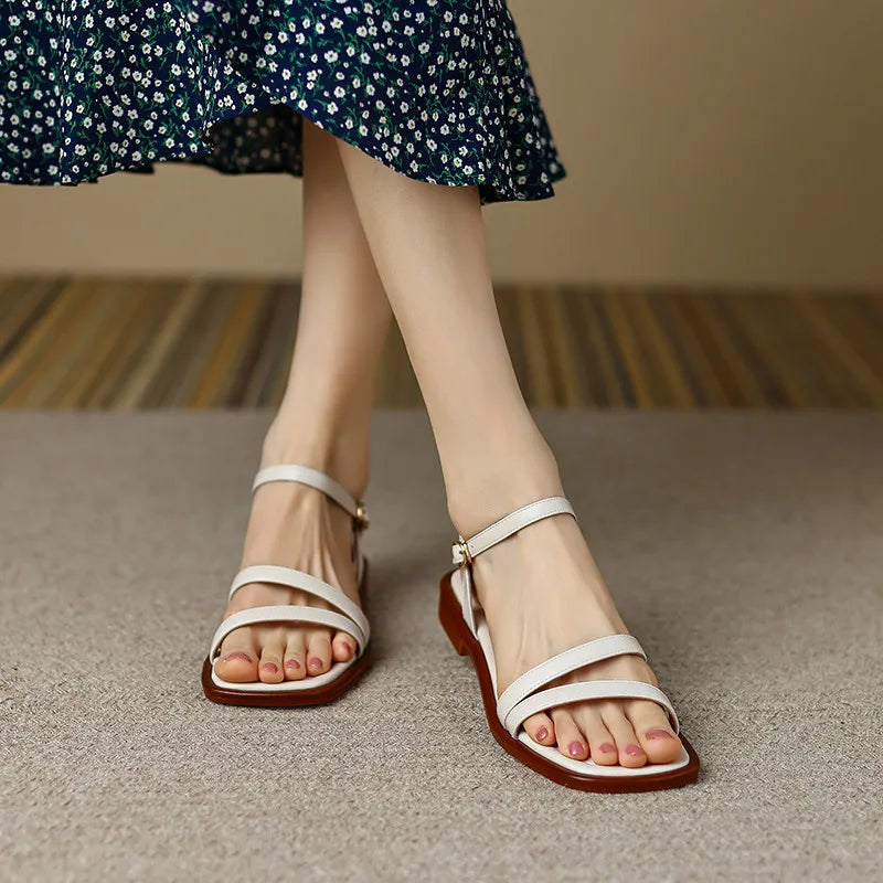 Square-Toe Sandal (Claudia)