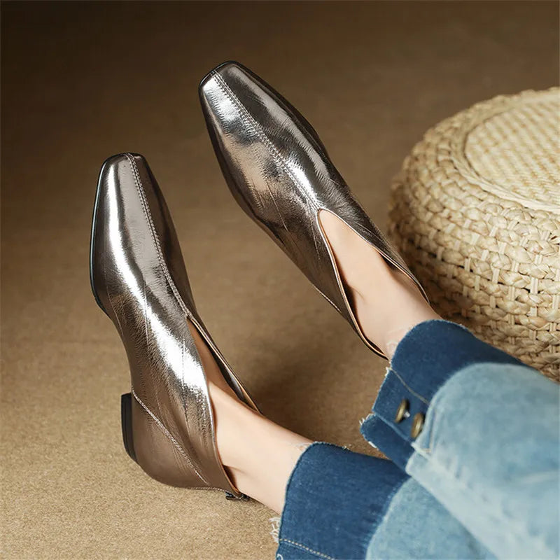 Square-Toe Block Heel (Ava)