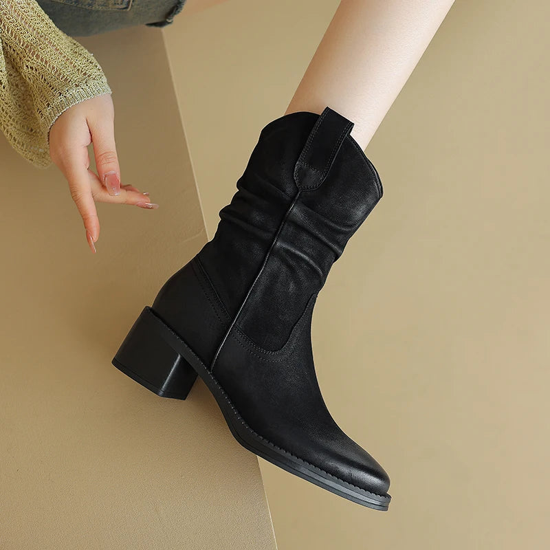 Pointed-Toe Ankle Boot (Sandy)