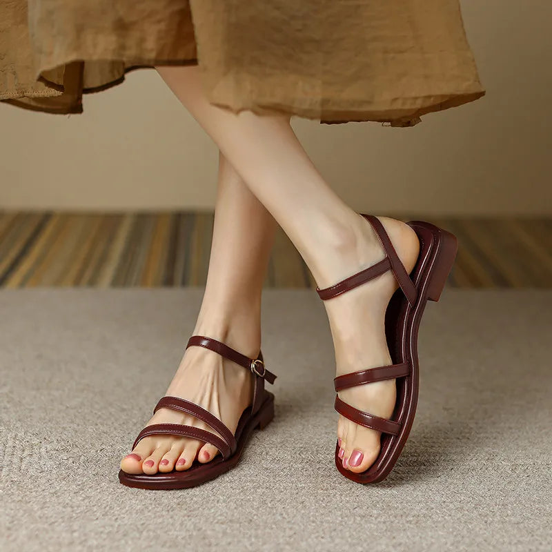 Square-Toe Sandal (Claudia)