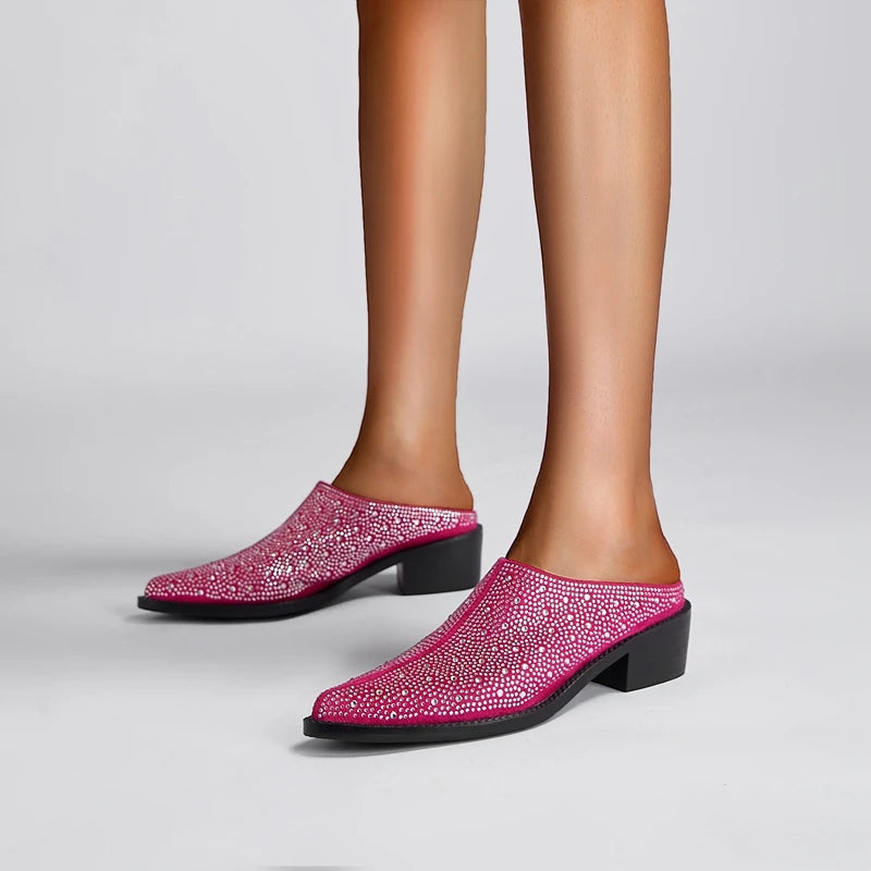 Pointed-Toe Mule (Crystal)