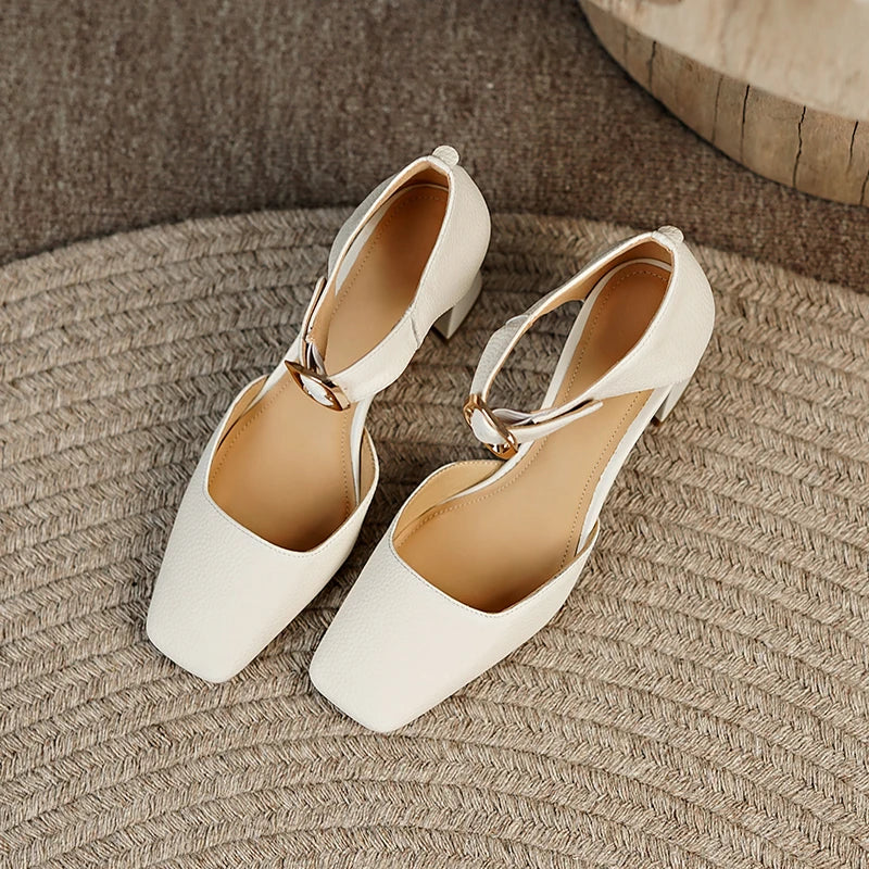 Square-Toe Block Heel (Elisa)
