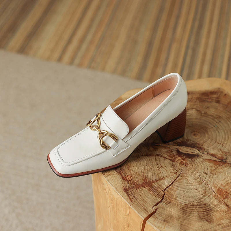 Square-Toe Block Heel (Nuria)