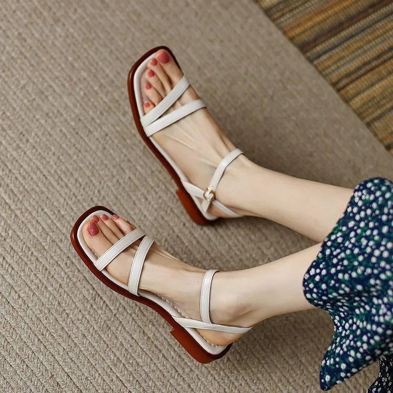 Square-Toe Sandal (Claudia)