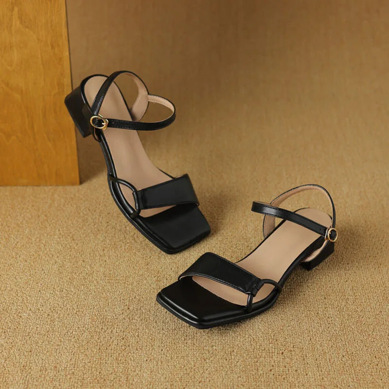 Phoentin 2024 Summer Sandals For Women Concise Designer Shoes Hollow Out Open Toe Slingbacks Low Heeled Silver Beige FT3637