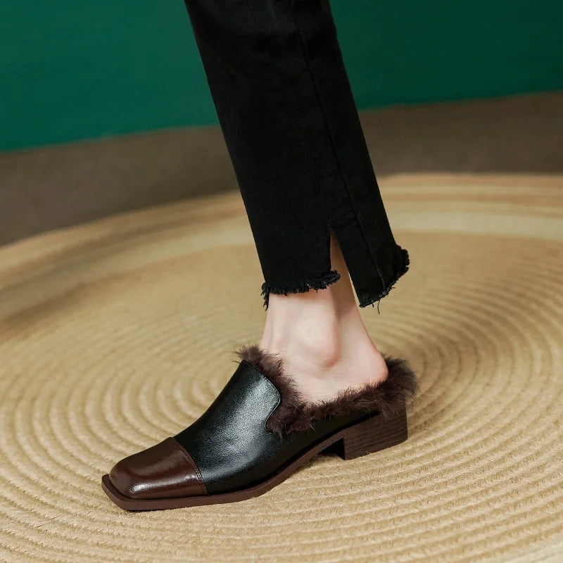 Square-Toe Mule (Zulema)
