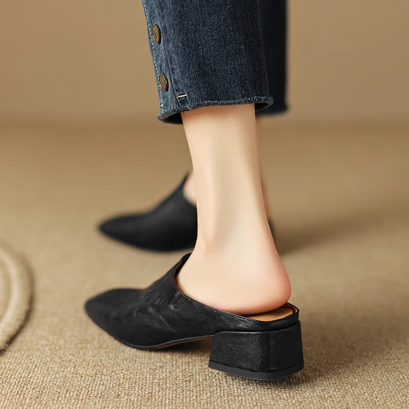 Square-Toe Mule (Zira)