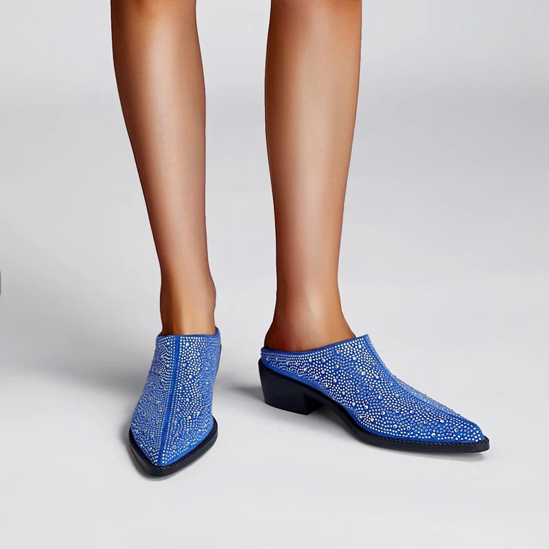 Pointed-Toe Mule (Crystal)