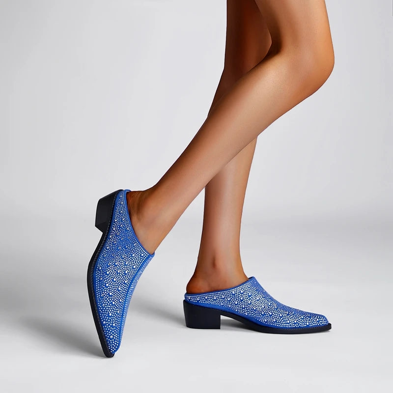 Pointed-Toe Mule (Crystal)