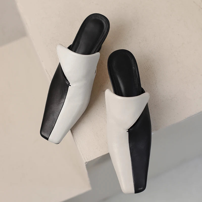 Square-Toe Mule (Zena)