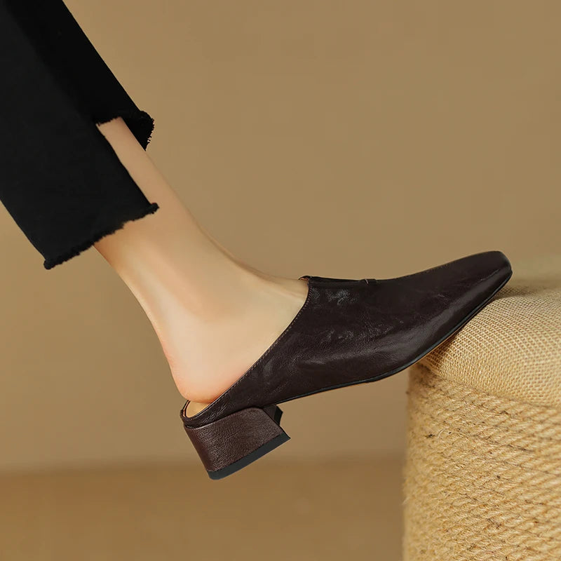Square-Toe Mule (Zira)