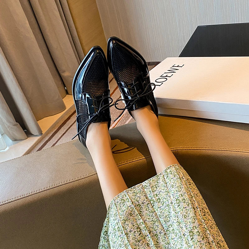 Pointed-Toe Lace-up (Maxine)