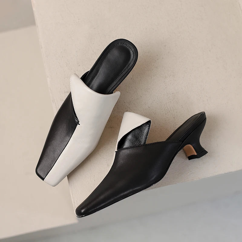 Square-Toe Mule (Zena)