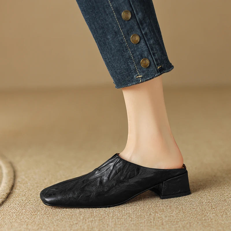 Square-Toe Mule (Zira)