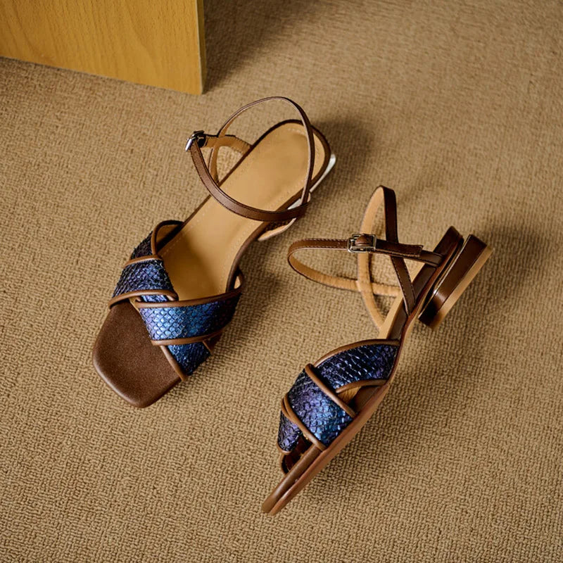 Square-Toe Sandal (April)