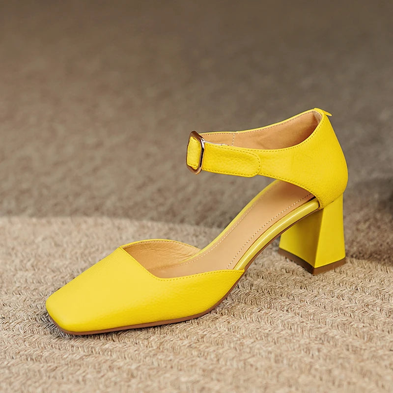 Square-Toe Block Heel (Elisa)