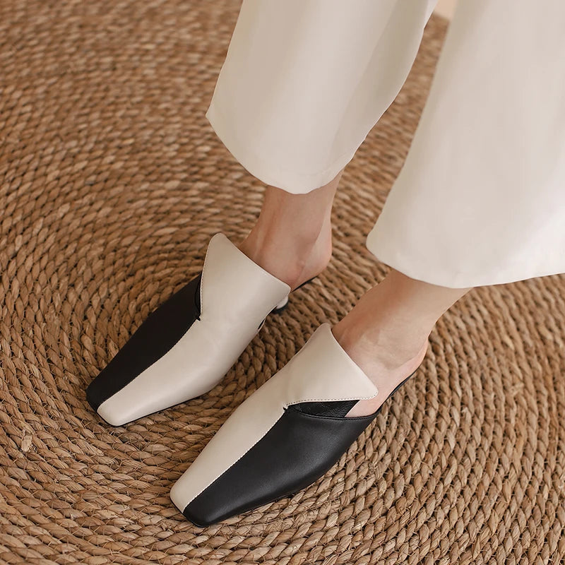 Square-Toe Mule (Zena)