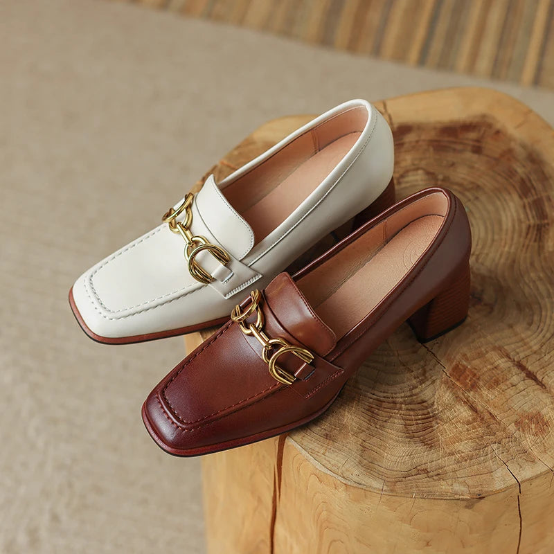 Square-Toe Block Heel (Nuria)