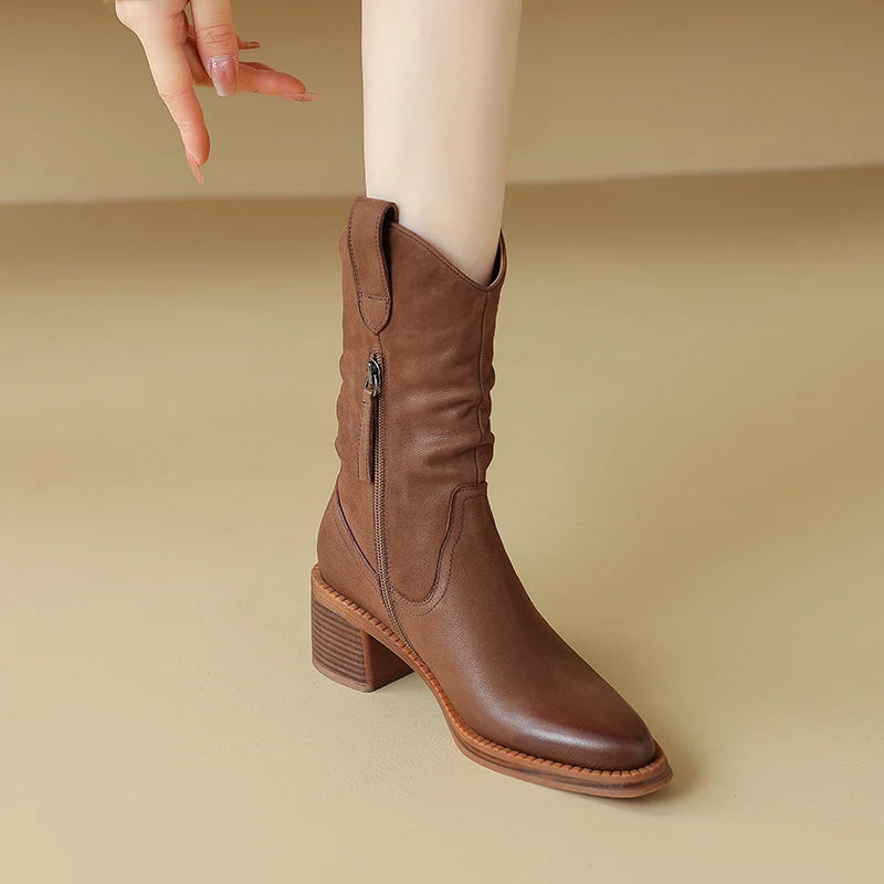 Pointed-Toe Ankle Boot (Sandy)