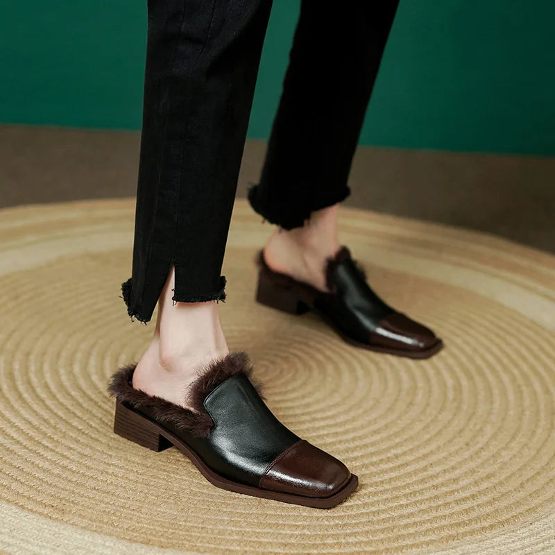 Square-Toe Mule (Zulema)