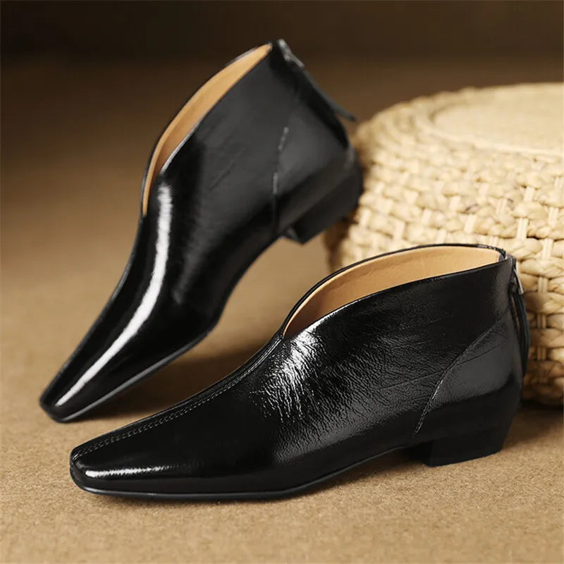 Square-Toe Block Heel (Ava)