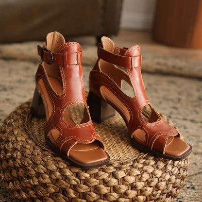 Square-Toe Block Heel (Manuela)