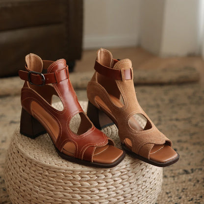 Square-Toe Block Heel (Manuela)