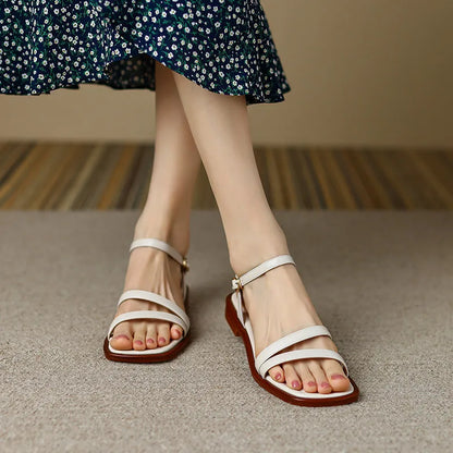 Square-Toe Sandal (Claudia)
